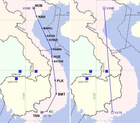 越南航空公司完成“黄金航线”试飞 - ảnh 1