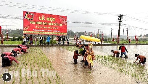 雄王教民种稻节的热闹气氛 - ảnh 1