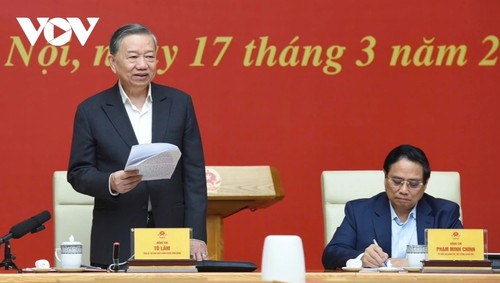 苏林与越共十四大经济社会委员会举行会议 - ảnh 1