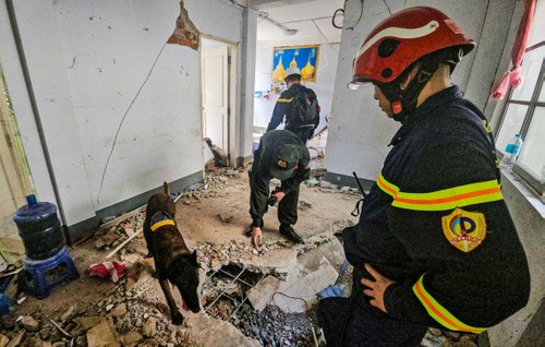 组图：越南救援队抵达缅甸首都地震灾区 - ảnh 7