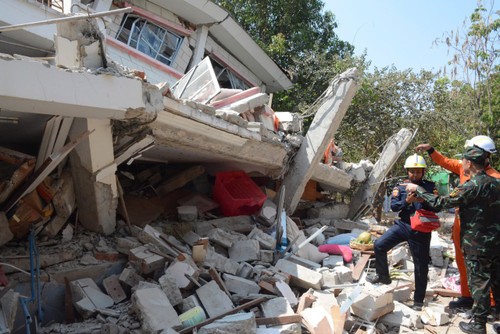 越南救援队深入缅甸首都地震灾区 - ảnh 3