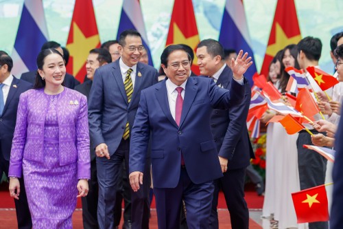 组图：范明政主持仪式，欢迎泰国总理对越南正式访问 - ảnh 4