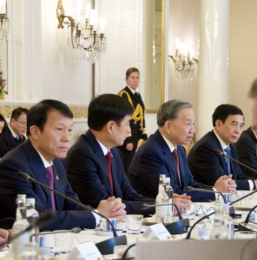 组图：芬兰总统为越共中央总书记苏林及夫人举行隆重欢迎仪式 - ảnh 5