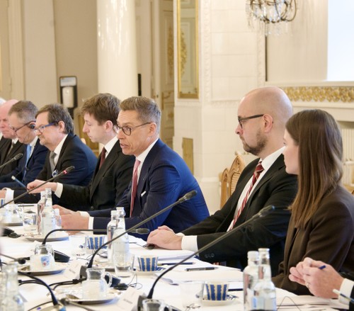 组图：芬兰总统为越共中央总书记苏林及夫人举行隆重欢迎仪式 - ảnh 6