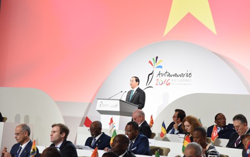 Aktivitäten von Tran Dai Quang im Rahmen des Gipfeltreffens der Frankophonie - ảnh 1