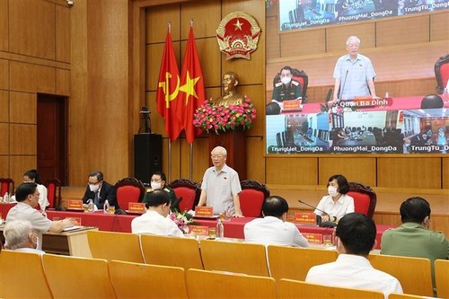 KPV-Generalsekretär Nguyen Phu Trong trifft Wähler der Hauptstadt Hanoi - ảnh 1