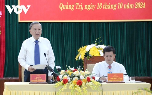 KPV-Generalsekretär und Staatspräsident To Lam tagt mit der Parteileitung der Provinz Quang Tri - ảnh 1