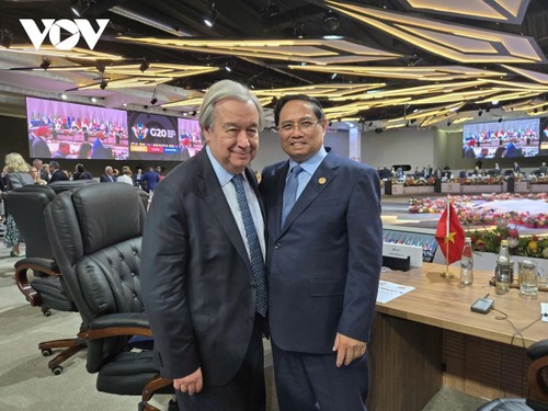 Premierminister Pham Minh Chinh trifft UN-Generalsekretär und Australiens Premierminister - ảnh 1