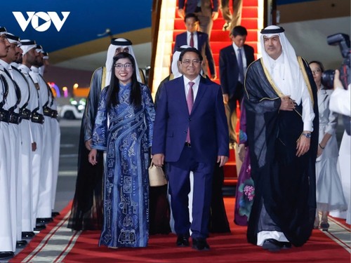 Premierminister Pham Minh Chinh trifft in Doha für seinen Katar-Besuch ein - ảnh 1