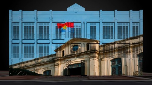Da Nang projiziert Geschichtsfilm auf Fassade eines französischen Kolonialgebäudes - ảnh 1
