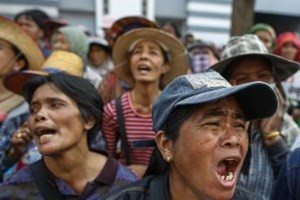 Lebih dari 1000 petani Thailand berkumpul di Ibukota untuk ikut demonstrasi - ảnh 1