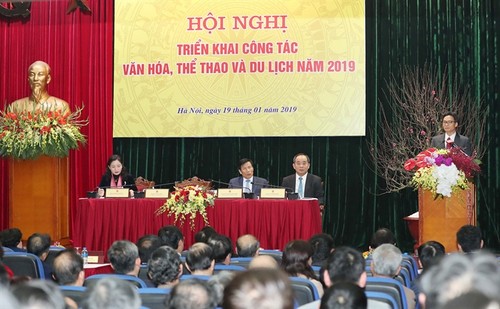 Phó thủ tướngVũ Đức Đam dự hội nghị triển khai công tác văn hóa, thể thao và du lịch năm 2019 - ảnh 1