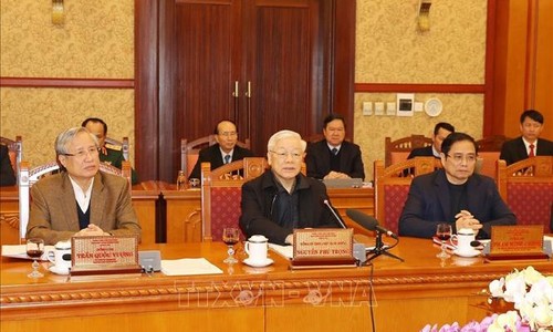 Tổng Bí thư, Chủ tịch nước Nguyễn Phú Trọng chủ trì họp Ban Bí thư - ảnh 1
