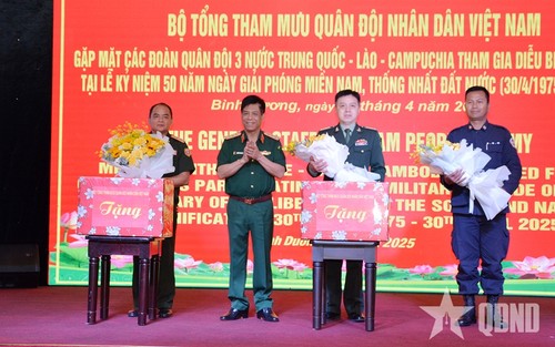 Lãnh đạo quân đội Việt Nam gặp mặt các đoàn quân đội quốc tế tham gia diễu binh ngày 30/4 - ảnh 1