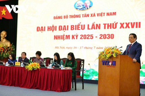 Thủ tướng Phạm Minh Chính dự Đại hội Đại biểu Đảng bộ Thông tấn xã Việt Nam - ảnh 1