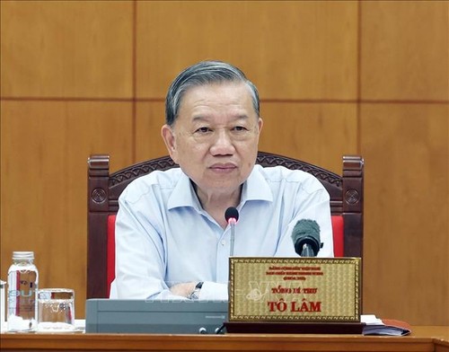 Tổng Bí thư Tô Lâm chủ trì cuộc họp cho ý kiến về tiến độ tổ chức các hoạt động kỉ niệm 80 năm Cách mạng Tháng Tám - ảnh 1