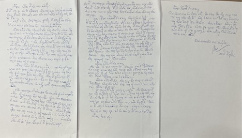 Touching handwritten letter from wife of Lao Party chief   - ảnh 1