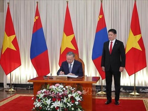 State-level welcoming ceremony for General Secretary and President To Lam in Mongolia  - ảnh 4