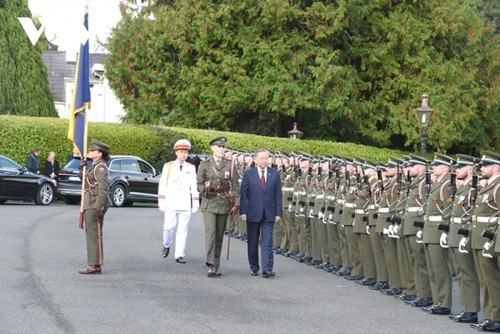 Irish President hosts welcome ceremony for General Secretary and President To Lam - ảnh 2