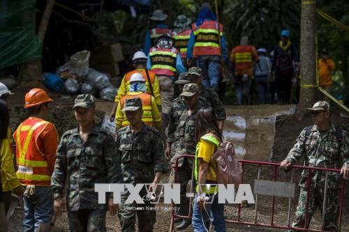 Таиланд активизирует поисково-спасательную работу в пещере в связи с большими дождями - ảnh 1