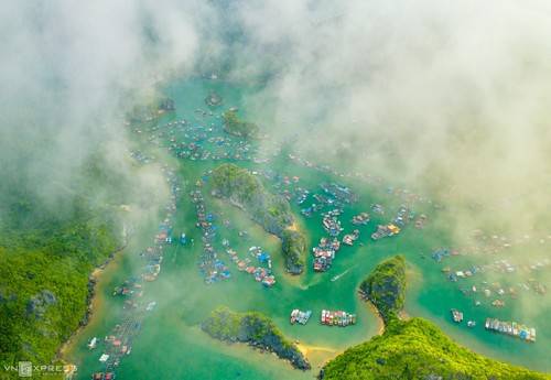 Bird-eye views accentuate paradisiacal beauty of Lan Ha Bay - ảnh 1