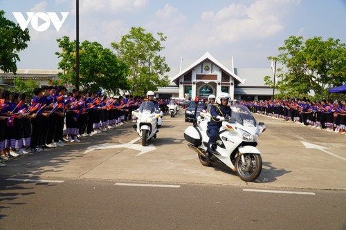 Hình ảnh Chủ tịch nước Lương Cường bắt đầu chuyến thăm chính thức CHDCND Lào - ảnh 2