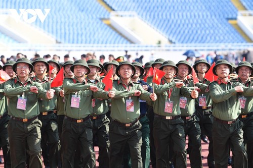 13 khối nghệ thuật, quần chúng hợp luyện diễu binh, diễu hành trên SVĐ Mỹ Đình - ảnh 13