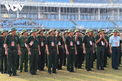 13 khối nghệ thuật, quần chúng hợp luyện diễu binh, diễu hành trên SVĐ Mỹ Đình - ảnh 1