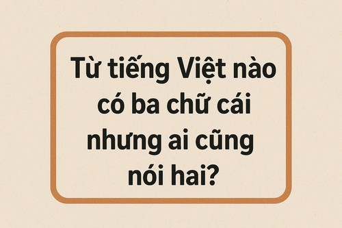 Từ tiếng Việt nào có ba chữ cái nhưng ai cũng nói hai? - ảnh 1