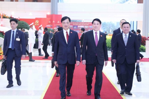 Các đại biểu đến dự lễ khai mạc Đại hội lần thứ XIV của Đảng - ảnh 3