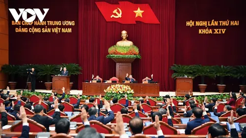 Toàn cảnh khai mạc Hội nghị lần thứ 2 Ban Chấp hành Trung ương Đảng khóa XIV - ảnh 4