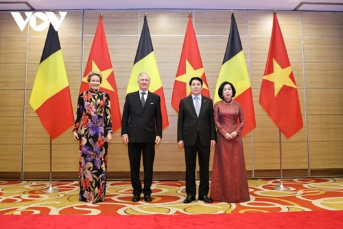 Chủ tịch nước Lương Cường chủ trì chiêu đãi cấp Nhà nước Nhà vua Bỉ - ảnh 1