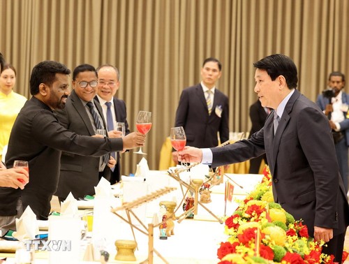Tổng thống Sri Lanka dự tiệc chiêu đãi, gặp gỡ lãnh đạo Chính phủ, Quốc hội Việt Nam - ảnh 1