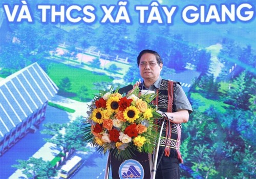 Thủ tướng Phạm Minh Chính dự Lễ khởi công trường học tại xã biên giới của Đà Nẵng - ảnh 1