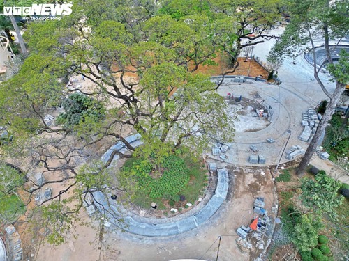 Lắp biểu trưng giọt nước ở khu vực Đài tưởng niệm nạn nhân COVID-19 - ảnh 9