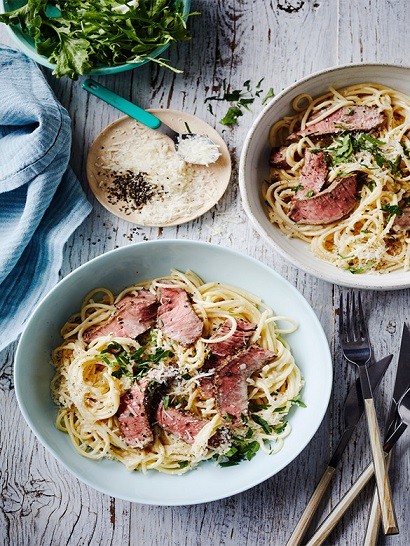 Creamy pepper steak spaghetti  - ảnh 2