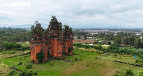 Close-up of the tallest Cham tower in Southeast Asia in Binh Dinh - ảnh 1