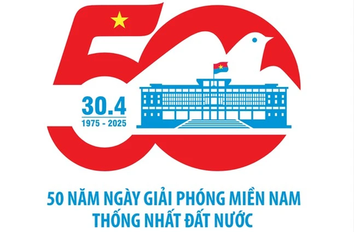 Logo commemorating 50 years of national reunification unveiled - ảnh 1