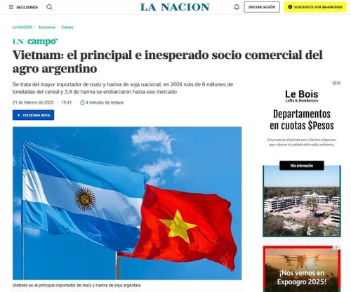 Báo Argentina nhận định Việt Nam đối tác thương mại nông nghiệp chủ chốt - ảnh 1