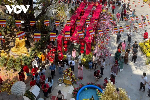 Người Việt tại Lào đi chùa lễ Phật, cầu bình an năm mới - ảnh 2