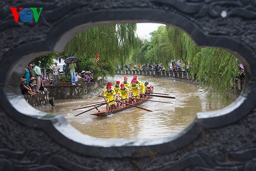 Competencia de embarcaciones de remo en  Nam Dinh  - ảnh 11