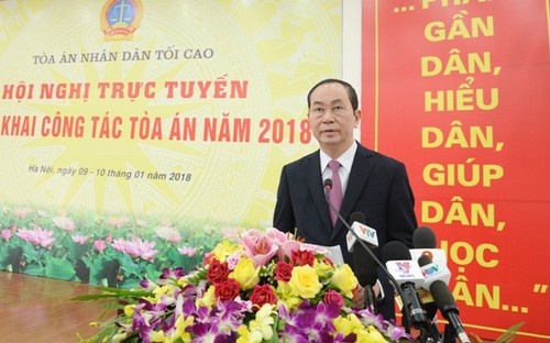 Sector de tribunal de Vietnam despliega tareas de 2018 - ảnh 1