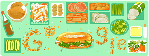 Google Doodle honra el banh mi vietnamita en 10 países - ảnh 1