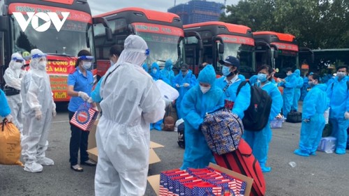 Viajes solidarios de trabajadores a sus tierras natales con ocasión del Tet - ảnh 1