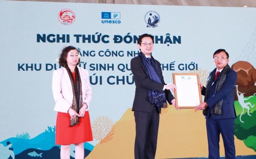 El Parque Nacional de Nui Chua recibe certificado de la UNESCO como Reserva Mundial de la Biosfera   - ảnh 1