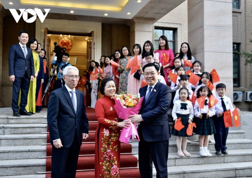 Rencontre de Vuong Dinh Huê avec la communauté vietnamienne en Chine - ảnh 1