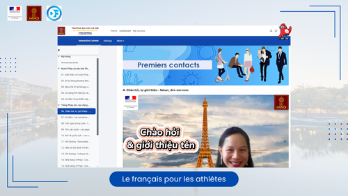 Un cours de français en ligne pour préparer les athlètes vietnamiens aux JO de Paris 2024 - ảnh 2