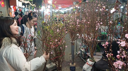 Le marché aux fleurs du vieux quartier à Hanoi pour le Têt - ảnh 1