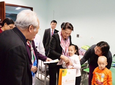 ผู้นำพรรคและรัฐเวียดนามมอบของขวัญในช่วงตรุษเต๊ตปีกุนให้แก่ประชาชน - ảnh 1