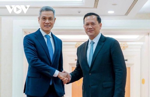 นายกรัฐมนตรีกัมพูชาเสนอให้เพิ่มมูลค่าการค้าต่างตอบแทนเวียดนาม – กัมพูชาขึ้นเป็น 2 หมื่นล้านดอลลาร์สหรัฐโดยเร็ว - ảnh 1